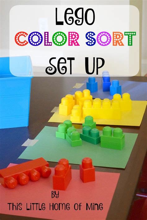 Lego Color Sort | Toddler learning activities, Daycare activities, Learning colors