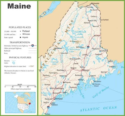 Maine highway map - Ontheworldmap.com