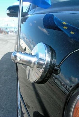 Car Flagpole Co. Exclusive magnetic car flag pole. Perfect car flag pole for Diplomat and limo cars