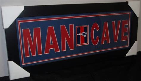 New England Patriots "Man Cave" 13x31 Custom Frame Display | Pristine Auction