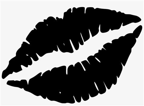 Black Lips Clip Art At Clker - Lips Vector Black And White PNG Image | Transparent PNG Free ...