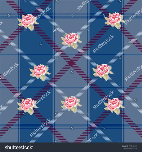 Silk Scarf Design Plaid Pattern Textile Stock Vector (Royalty Free ...