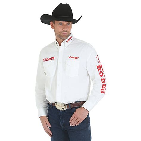 Wrangler® Logo Shirt Collection Long Sleeve Lightweight Twill Solid - White (Tall Sizes only ...