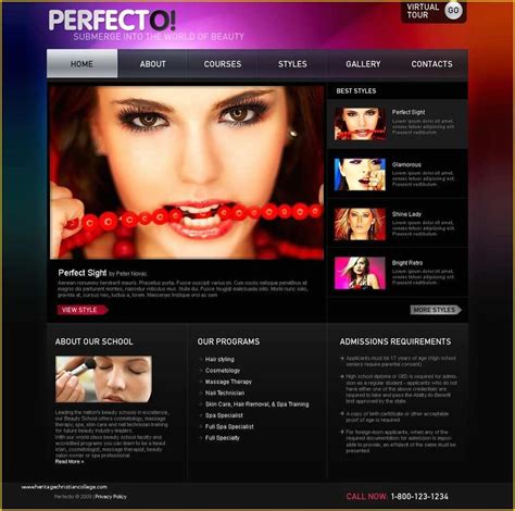 Hair Salon Website Templates Free Of Beauty Salon Website Template | Heritagechristiancollege