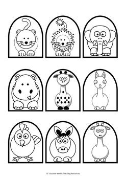 Stick puppet templates - Animals and People by Suzanne Welch Teaching Resources