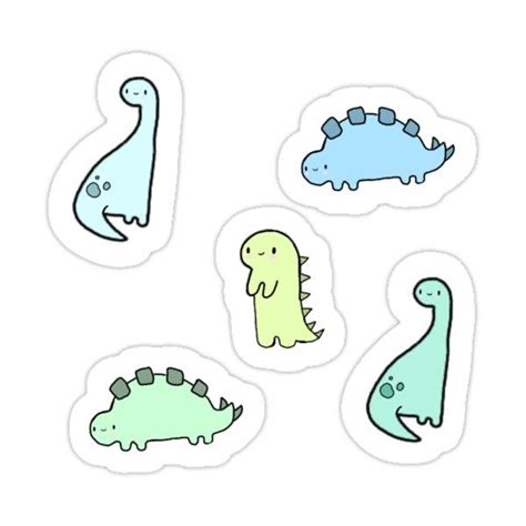 "cute baby dinosaur sticker pack" Sticker for Sale by blar-417 | Dinosaur stickers, Kawaii ...