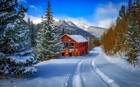 Winter Cabin Christmas Wallpapers - Wallpaper Cave