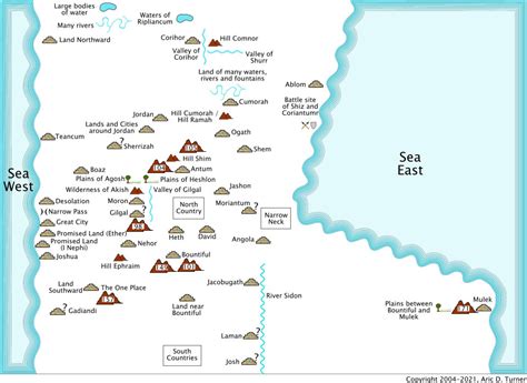 Places Around the Northern Area of the New World - Book of Mormon ...