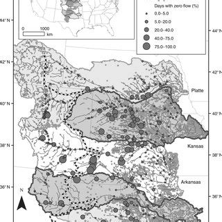 Spatial extent of the High Plains Aquifer and large streams in the... | Download Scientific Diagram