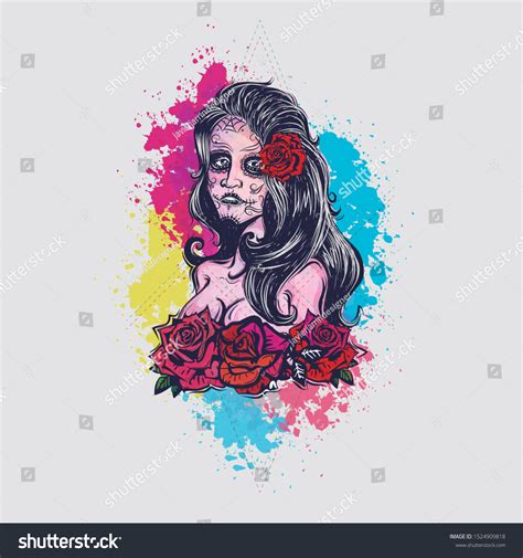 Catrina Illustration Day Dead Vectorial Illustration Stock Vector ...