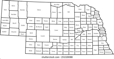 Nebraska Counties Images, Stock Photos & Vectors | Shutterstock