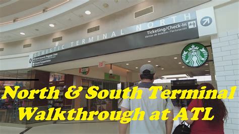 Atlanta Airport's Domestic Terminal Walkthrough (North & South) - YouTube