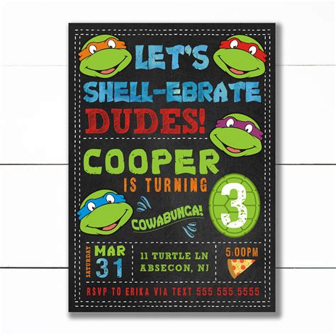 Ninja Turtle Invitations | ubicaciondepersonas.cdmx.gob.mx