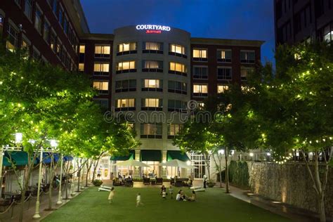 Marriott Courtyard Hotel in Downtown Greenville, South Carolina Editorial Photography - Image of ...