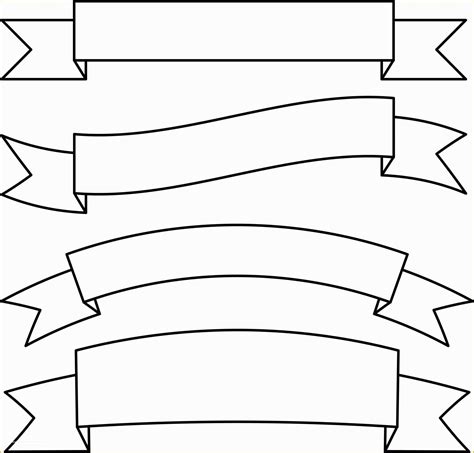 Free Printable Banner Templates Of Simple Ribbon Banner Template | Heritagechristiancollege