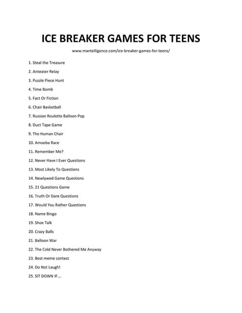 58 Best Ice Breaker Games For Teens - The only list you need.