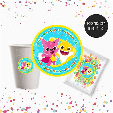 BABY SHARK Round Stickers (60mm) – Pikit Kids