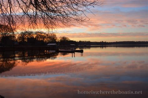 Winter Sunrise and Waterview – Home is Where the Boat Is