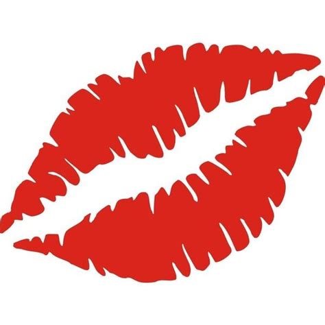 Lips Kiss Mark Decal Sticker Cute for Car Truck Notebook Laptop 5 Inch Red | Vinyl decals, Lip ...