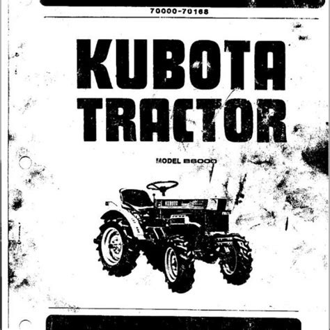 Kubota B6000 Tractor Service Repair Manual