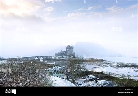 Eilean Donan Castle in winter in Scotland, UK Stock Photo - Alamy