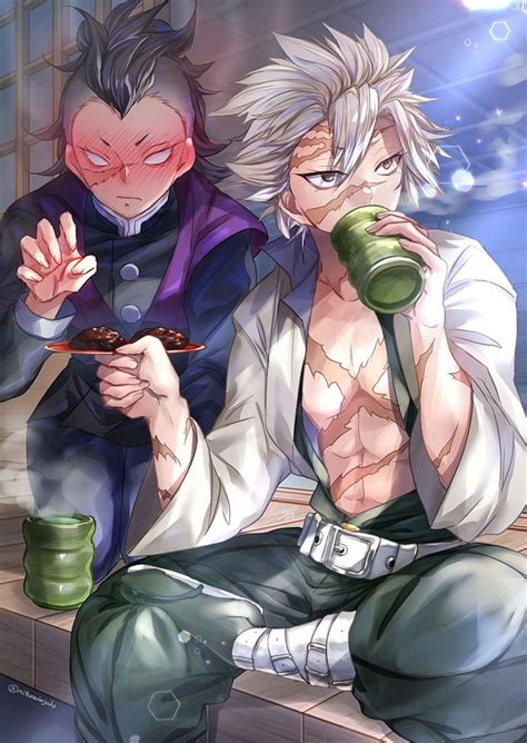 Genya sanemi, brothers, demon slayer, HD phone wallpaper | Anime ...