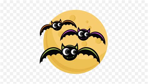 Bats With Moon Svg Cutting Files Bat Svg Cut File Halloween - Transparent Background Cute ...