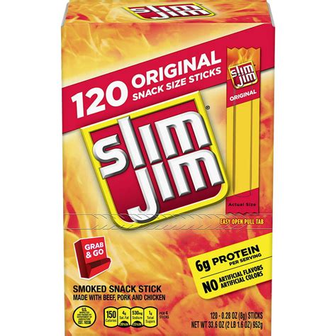 Slim Jim Original (120 ct.) - Walmart.com - Walmart.com