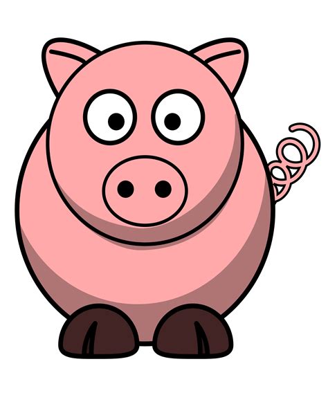 Clipart - Pig RoundCartoon