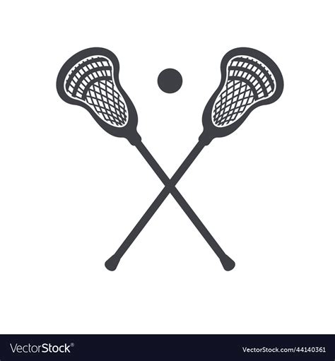 Lacrosse sticks symbol icon monogram Royalty Free Vector