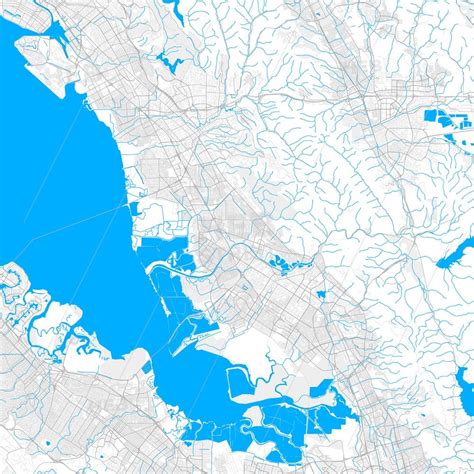 Rich detailed vector map of Union City, California, USA | HEBSTREITS Sketches | Map vector, Map ...