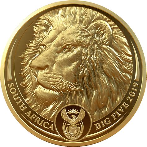 Gold Ounce 2019 Big Five - Lion, Coin from South Africa - Online Coin Club