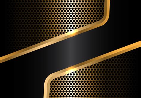 Abstract black gold line and circle mesh design modern luxury background vector illustration ...