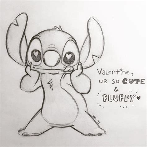 Happy Valentine's Day everyone . . . #stitch #disney #drawing #pencil #art #sketch #illustration ...