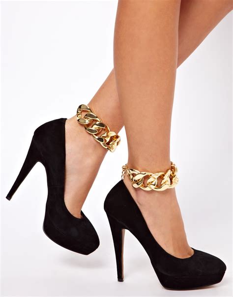 ASOS Pack Of Two Curb Chain Anklets in Metallic for Men - Lyst