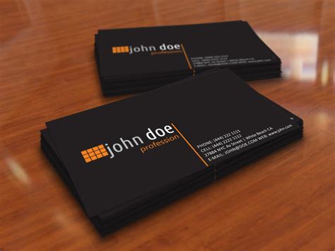 Simple Black Personal Business Card Template by BorceMarkoski on DeviantArt