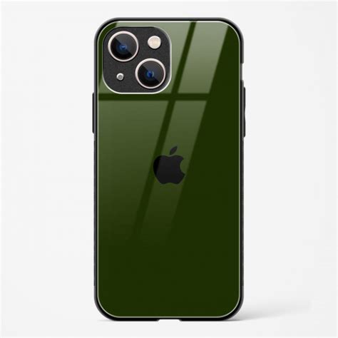 Buy Dark Green Glass Case for iPhone 13 Mini