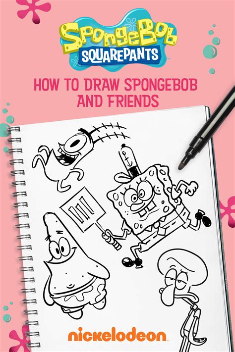 Learn How to Draw SpongeBob and Friends | Nickelodeon Parents