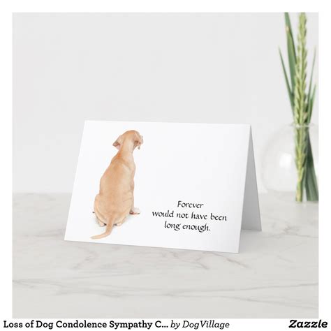 Loss or Dog Condolence Sympathy Card