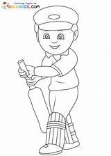 Cricket Game Coloring Pages sketch template