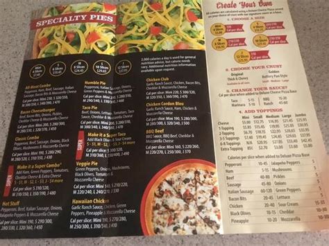 Menu at Godfather's Pizza Ketchikan pizzeria, Ketchikan