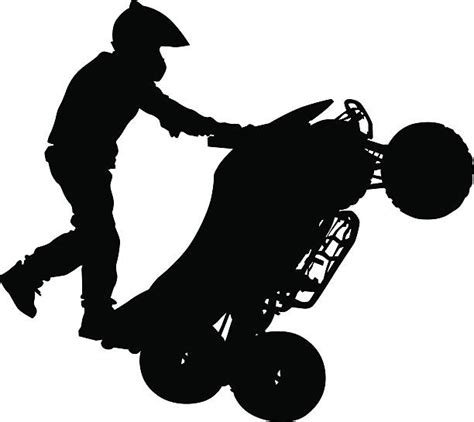 Four Wheeler Stunts Silhouette Illustrations, Royalty-Free Vector ...