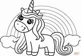 Unicorn Cu Curcubeu De colorat  Desene Gratis sketch template