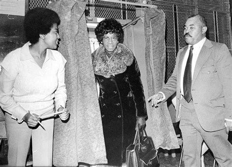 NOVEMBER 07: Congresswoman Shirley Chisholm looking out of voting booth ...