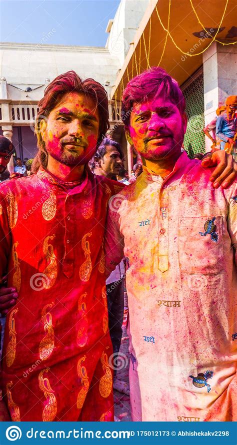 Mathura holi festival editorial stock photo. Image of culture - 175012173