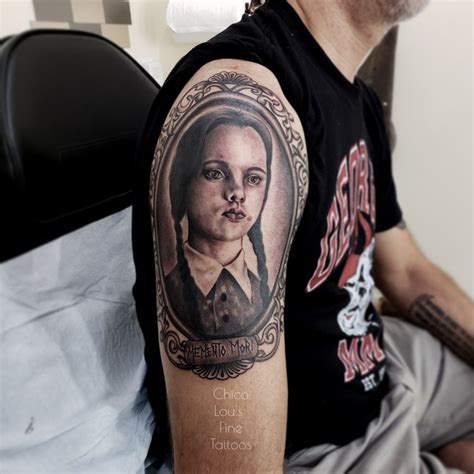 Wednesday Addams tattoo Wednesday Addams Tattoo, Touch Up, Polynesian Tattoo, Portrait Tattoo ...