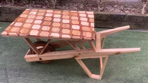 DIY A Rustic Coffee Table Using An Unexpected Gardening Tool