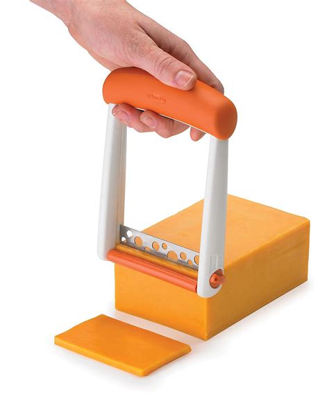 Slicester One-Handed Cheese Slicer by Chef'n stainless steel blade, this slicer features three ...