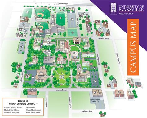 University Of Evansville Campus Map - Zip Code Map