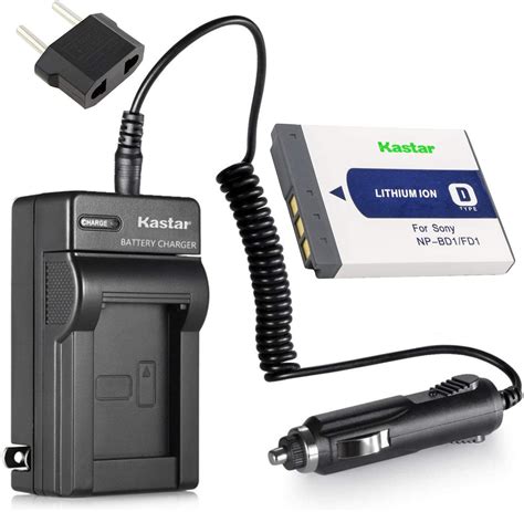 Battery + Charger for Sony CyberShot DSC-T2 DSC-T200 DSC-T300 DSC-T500 ...